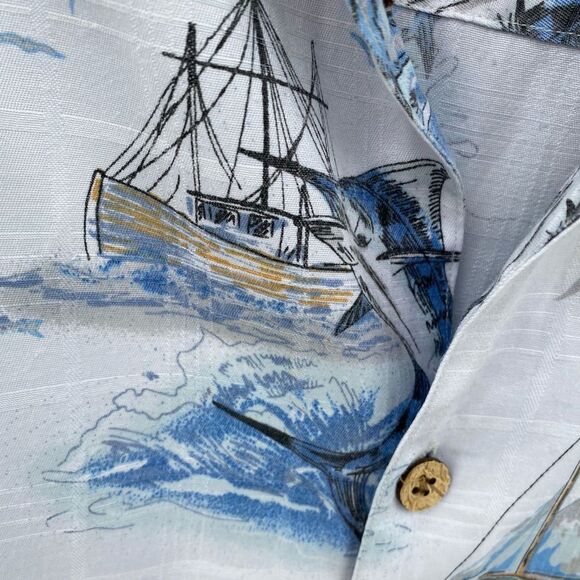 Joe Marlin Sz Xl Fishing Boat Button Down - Picture 9 of 10